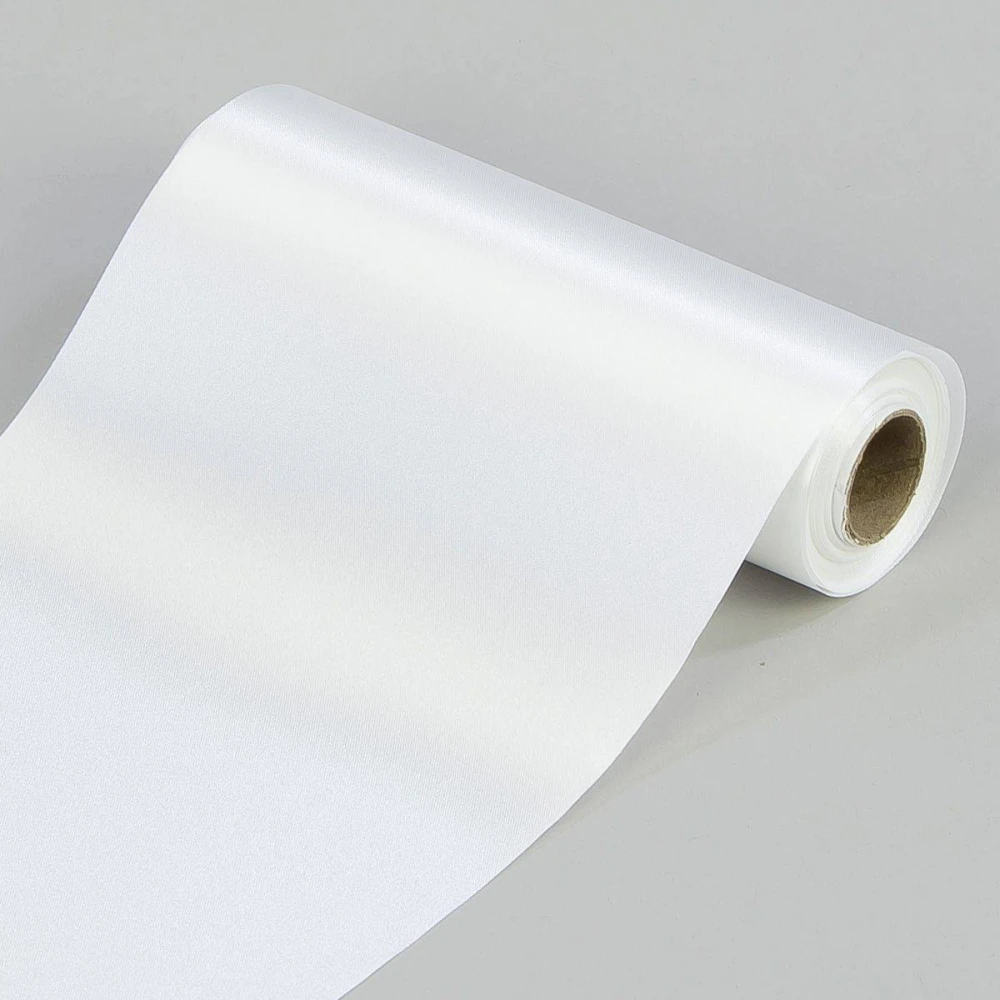 Wstążka satynowa do kokard 16cm - biała #2