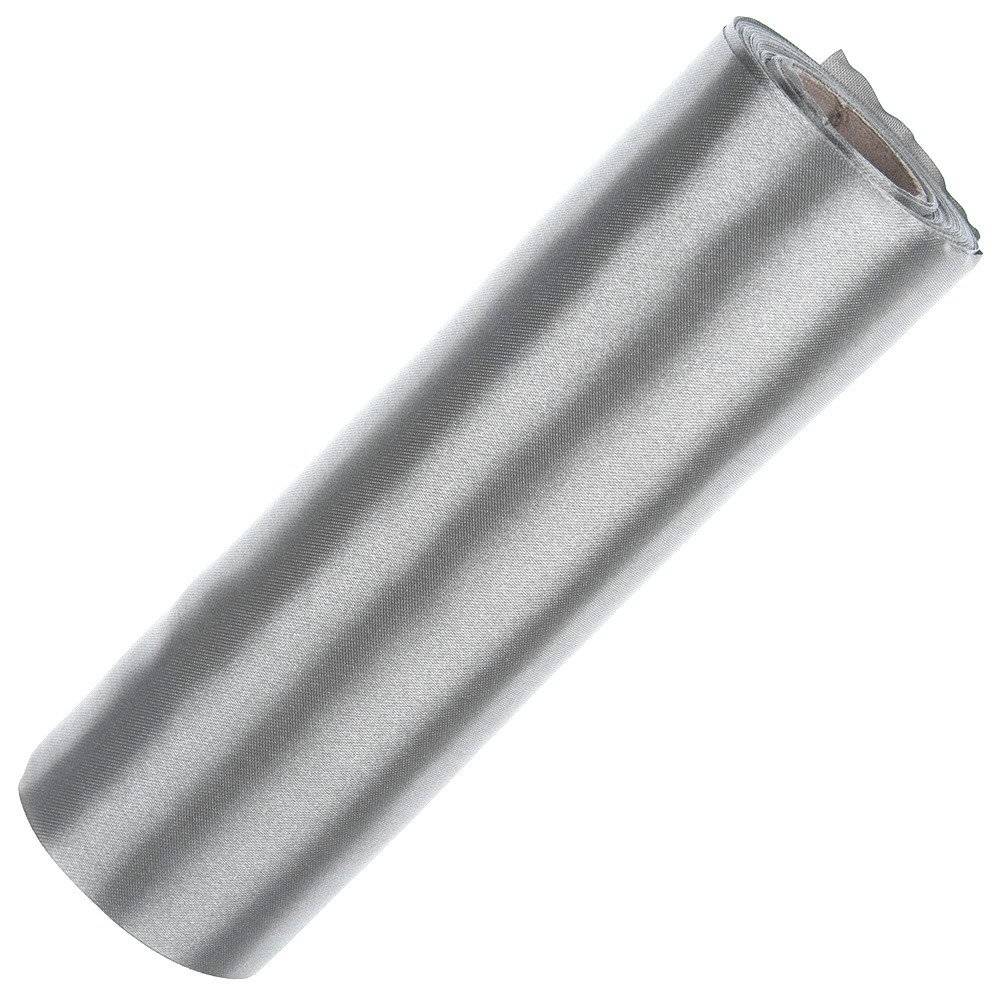 Wstążka satynowa do kokard 16cm - srebrna #1