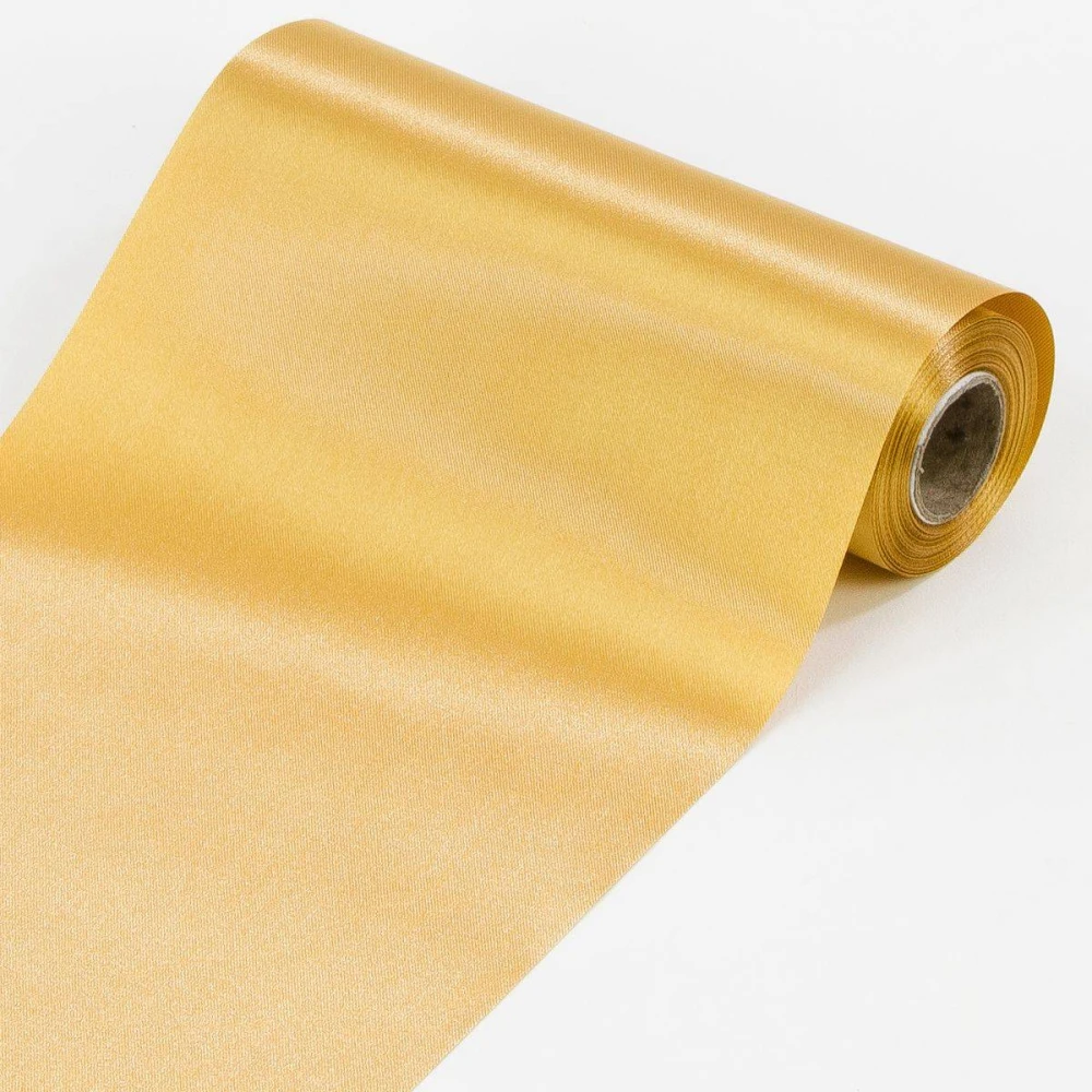 Wstążka satynowa do kokard 16cm - złota #2
