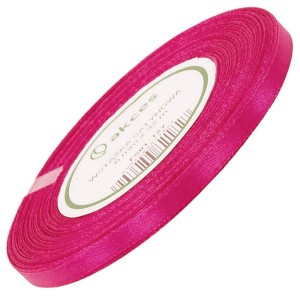 Wstążka satynowa Akces intensywnie różowa 6 mm, 32 m kolor 127 #1