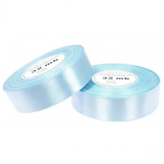 Wstążka satynowa błękit perłowy 6mm - 32mb #2