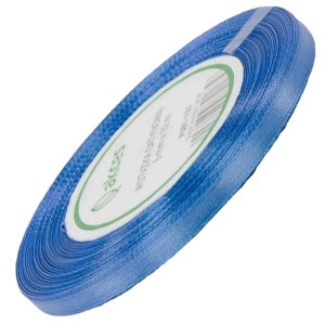 Wstążka satynowa Akces niebieska 6 mm, 32 m kolor 131 #1