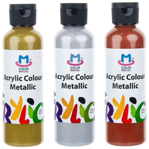 Zestaw farb akrylowych metalicznych Phoenix 150ml - 3szt #2