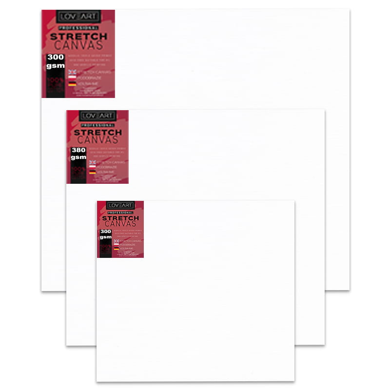 Podobrazia bawełniane LOVEART 3szt. - 20x20, 30x30, 40x40cm #1