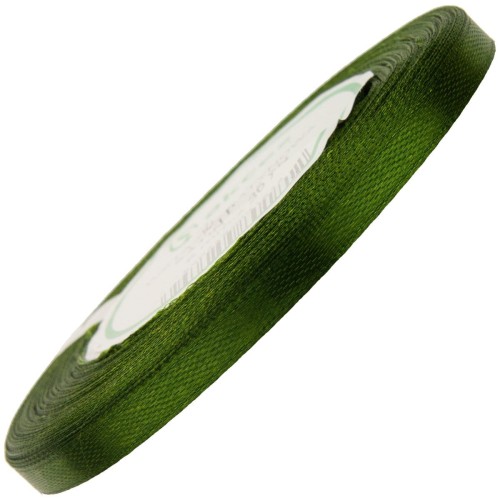Wstążka satynowa zielona 6mm - 32mb #1