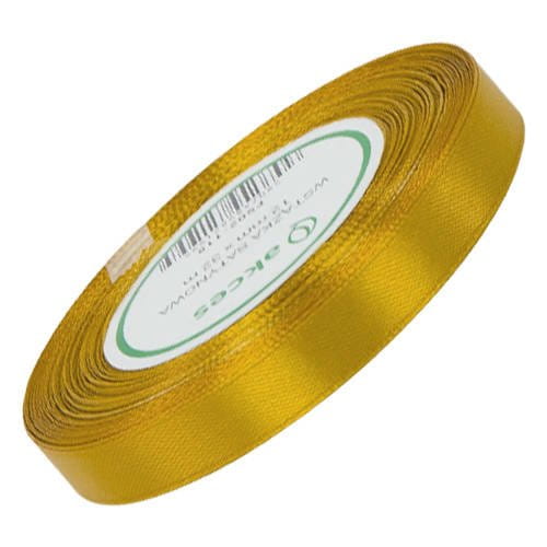 Wstążka satynowa złota 12mm - 32mb #1