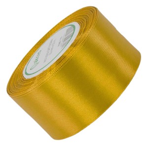 Wstążka satynowa Akces złota 50 mm, 32 m kolor 115 #1
