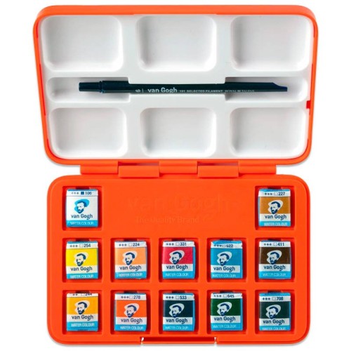 Farby akwarelowe Van Gogh 12szt. + pędzel + paleta do mieszania #2