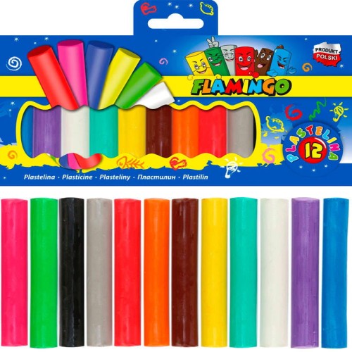 Plastelina Flamingo 12 kolorów #1