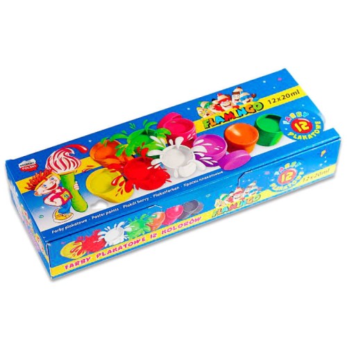 Farby plakatowe 12 kolorów x 20ml Flamingo #2