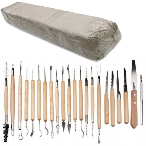 Zestaw rzeźbiarski - Glina 10kg. Narzędzia do modelowania gliny #1