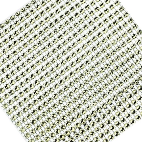 Taśma ozdobna z kryształkami 2szt. - Złota mata 12x12cm #1