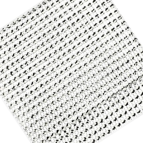 Taśma ozdobna z kryształkami 2szt. - Srebrna mata 12x12cm #1