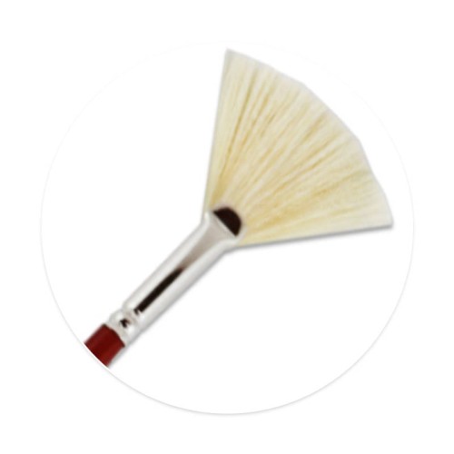 Pędzel wachlarz Lineo nr 5 - bielona szczecina #2
