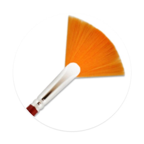 Pędzel wachlarz Lineo nr 5 - złoty Toray #2