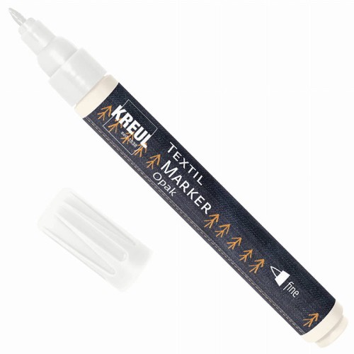 Pisak do tkanin kryjący Fine 1-2mm - Biały #1