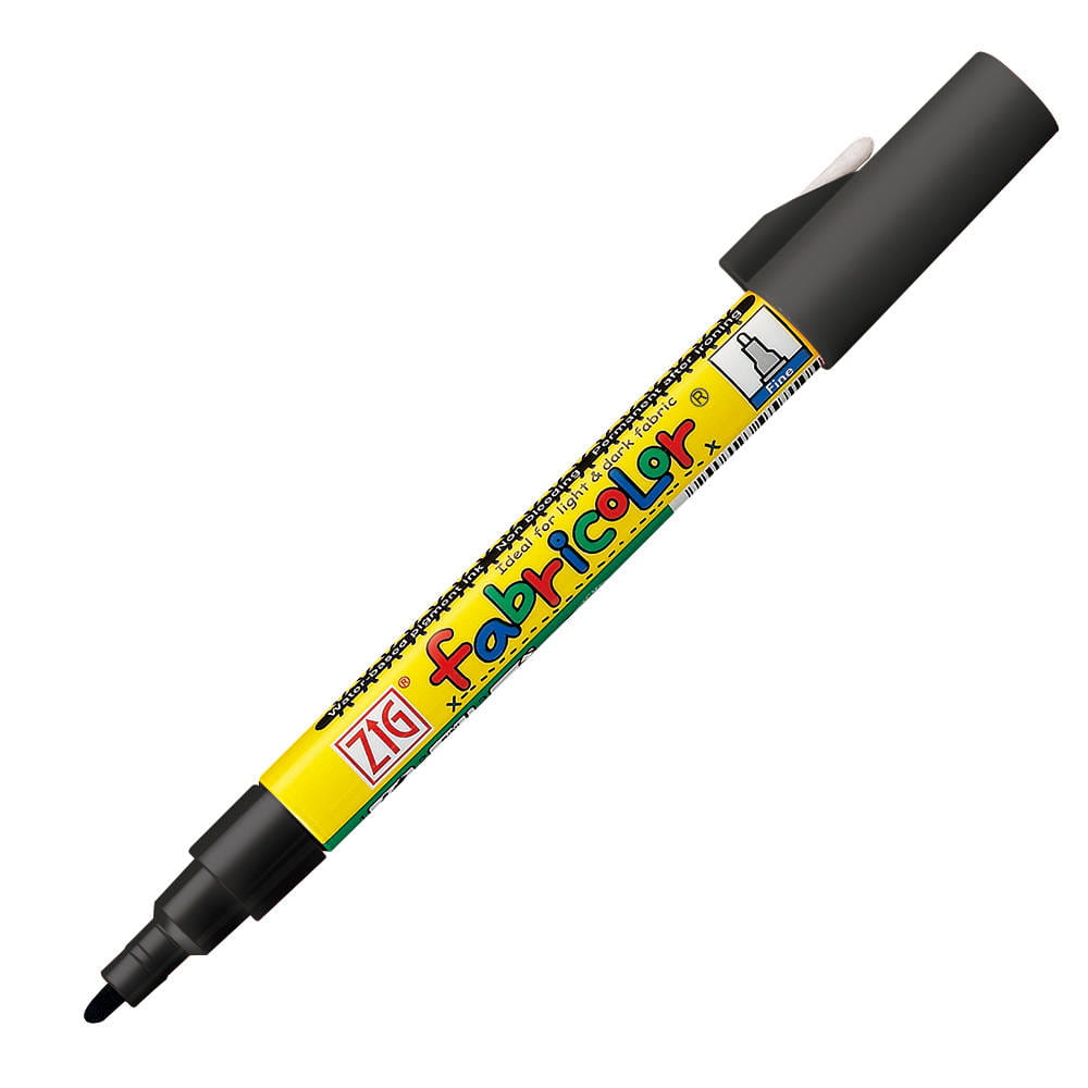 Pisak do tkanin Fabricolor 2mm - Czarny marker #1