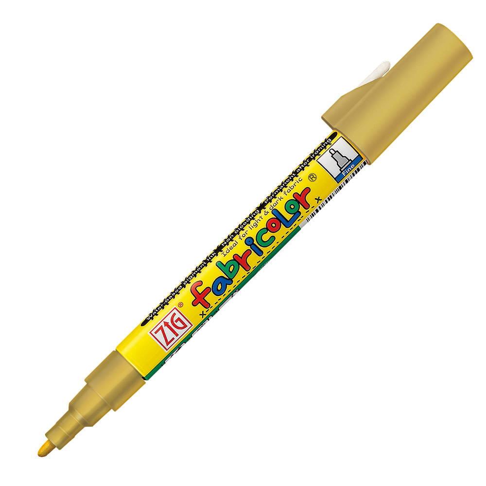 Pisak do tkanin Fabricolor 2mm - Złoty marker #1