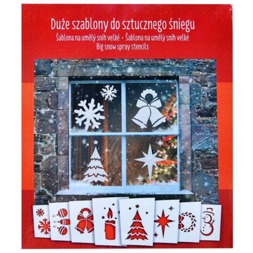 Szablony do sztucznego śniegu 8szt. - ozdabianie okien   #1