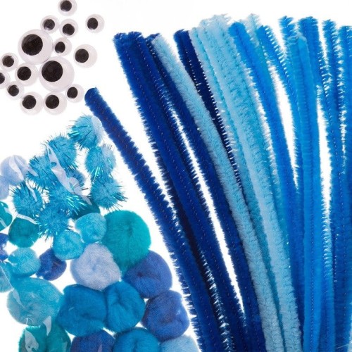 Druciki kreatywne z pomponami - chaber #1