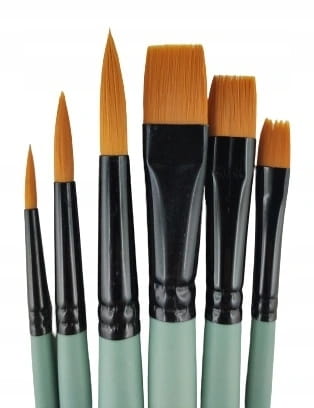 Zestaw pędzli syntetycznych 6szt. Renesans #1