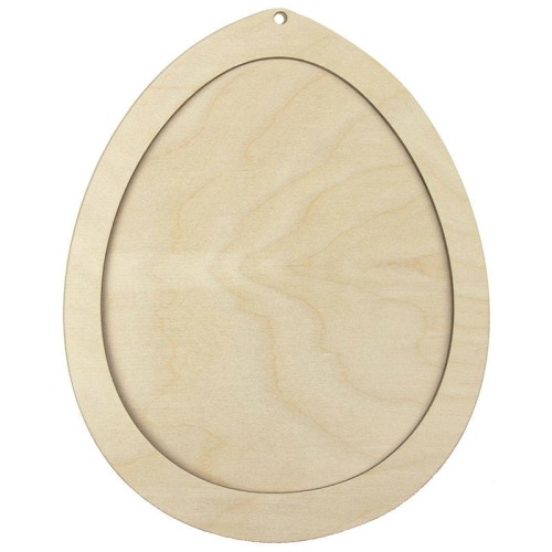 Jajko drewniane z ramką 20cm #1