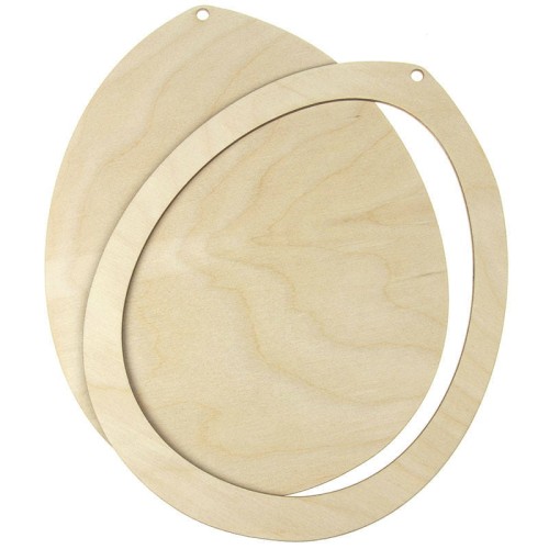 Jajko drewniane z ramką 20cm #2