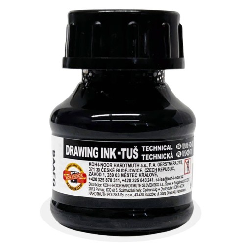 Tusz rysunkowy Koh-I-Noor 20g - kreślarski Czarny #1