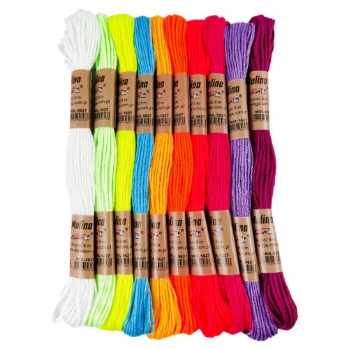 Mulina 8m - mix 10 sztuk kolorów MUL-5627 #1