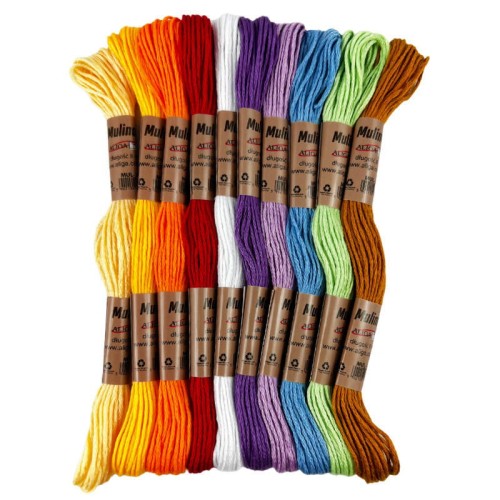 Mulina 8m - mix 10 sztuk kolorów MUL-3129 #1