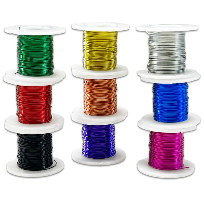 Drut florystyczny w rolce 0,3mm x 3m - Zestaw 9 kolorów #1