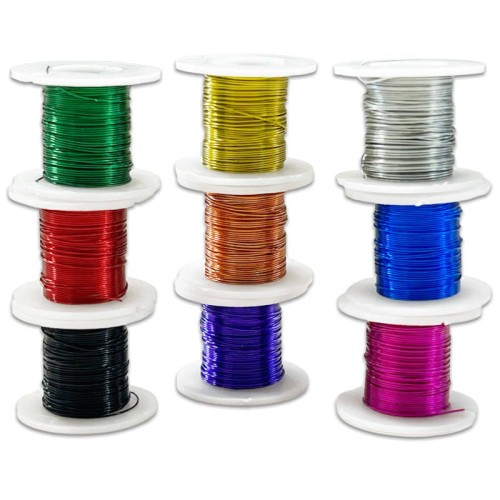Drut florystyczny w rolce 0,3mm x 3m - Zestaw 9 kolorów #1