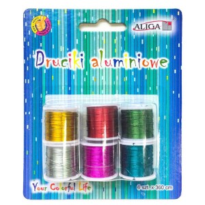 Drut florystyczny w rolce 0,3mm x 3,6m - Zestaw 6 kolorów #2
