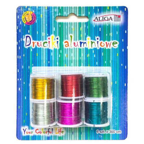 Drut florystyczny w rolce 0,3mm x 3,6m - Zestaw 6 kolorów #2