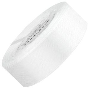 Wstążka satynowa Akces biała 25 mm, 32 m kolor 01 #1