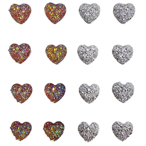 Kryształki wypukłe samoprzylepne - Serca 16 sztuk #1