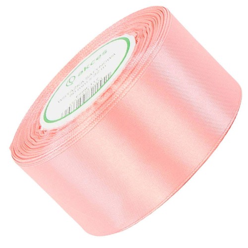 Wstążka satynowa łososiowa 50mm - 32m #1