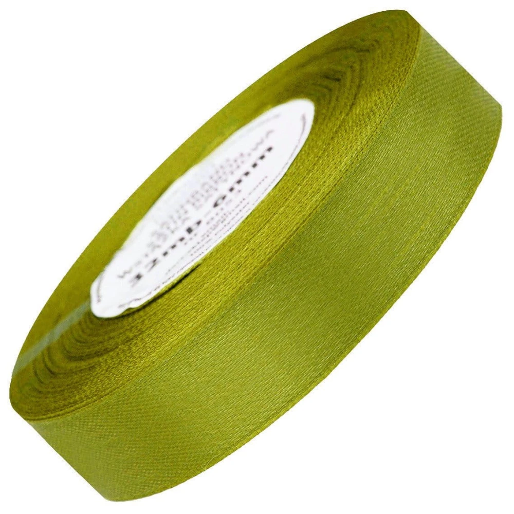 Wstążka satynowa oliwkowa 25mm - 32mb #1