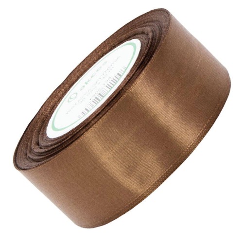 Wstążka satynowa czekoladowa 38mm - 32mb #1