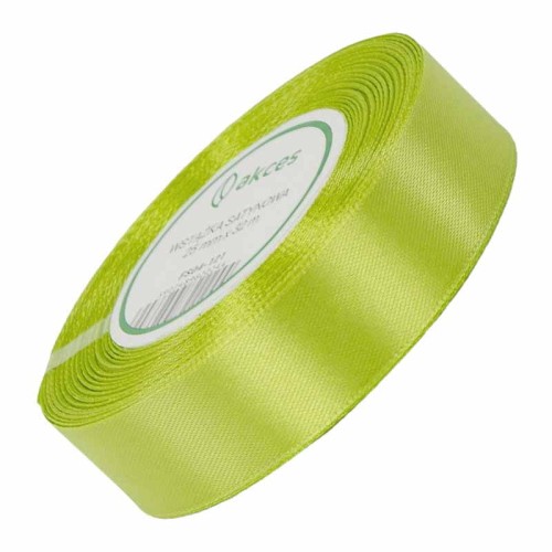 Wstążka satynowa zielone jabłuszko 25mm - 32mb #1