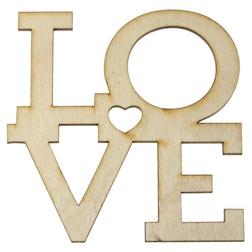 Drewniany dekor napis LOVE #1