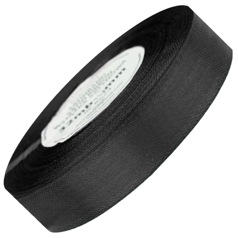 Wstążka satynowa Akces czarna 25 mm, 32 m kolor 08 #1