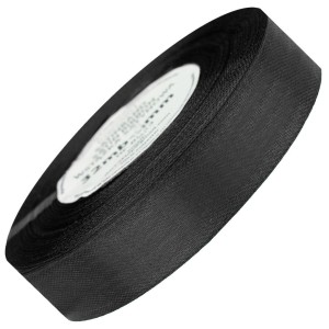 Wstążka satynowa Akces czarna 25 mm, 32 m kolor 08 #1