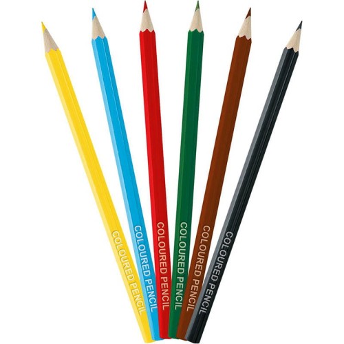 Kredki ołówkowe sześciokątne 6 kolorów #1