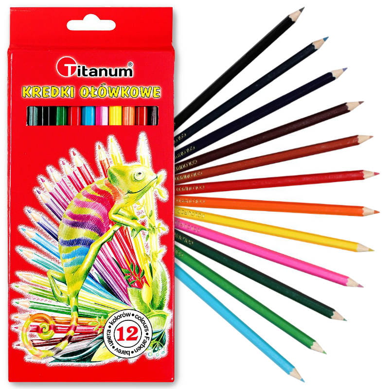 Kredki ołówkowe Titanum Kameleon 12 kolorów #1