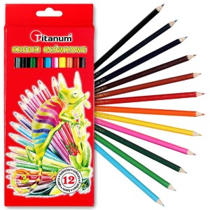 Kredki ołówkowe Titanum Kameleon 12 kolorów #1
