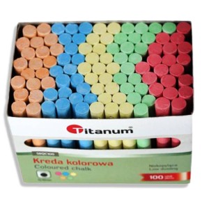 Kreda szkolna kolorowa 100 sztuk #2