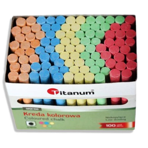 Kreda szkolna kolorowa 100 sztuk #2