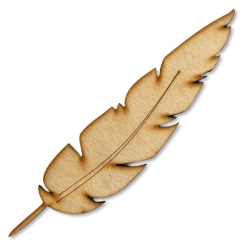 Drewniane piórko - dekor ozdobny nr 1 #1