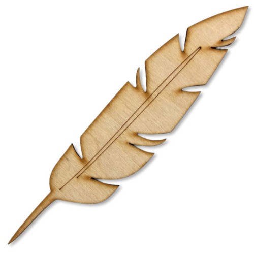 Drewniane piórko - dekor ozdobny nr 2 #1